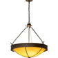 Meyda Lighting Phoebus 32" 4-Light Cajun Spice Inverted Pendant Light With Beige Tawnyrock Idalight Shade Glass