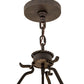 Meyda Lighting Phoebus 32" 4-Light Copper Rust Inverted Pendant Light With Tawnyrock Idalight Shade