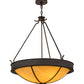 Meyda Lighting Phoebus 32" 4-Light Copper Rust Inverted Pendant Light With Tawnyrock Idalight Shade