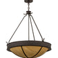 Meyda Lighting Phoebus 32" 4-Light Copper Rust Inverted Pendant Light With Tawnyrock Idalight Shade