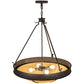 Meyda Lighting Phoebus 32" 4-Light Copper Rust Inverted Pendant Light With Tawnyrock Idalight Shade