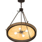 Meyda Lighting Phoebus 32" 4-Light Copper Rust Inverted Pendant Light With Tawnyrock Idalight Shade