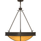Meyda Lighting Phoebus 32" 4-Light Copper Rust Inverted Pendant Light With Tawnyrock Idalight Shade