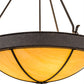 Meyda Lighting Phoebus 32" 4-Light Copper Rust Inverted Pendant Light With Tawnyrock Idalight Shade