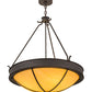 Meyda Lighting Phoebus 32" 4-Light Copper Rust Inverted Pendant Light With Tawnyrock Idalight Shade