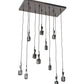 Meyda Lighting Phonic 36" 11-Light Chrome Cascading Pendant Light