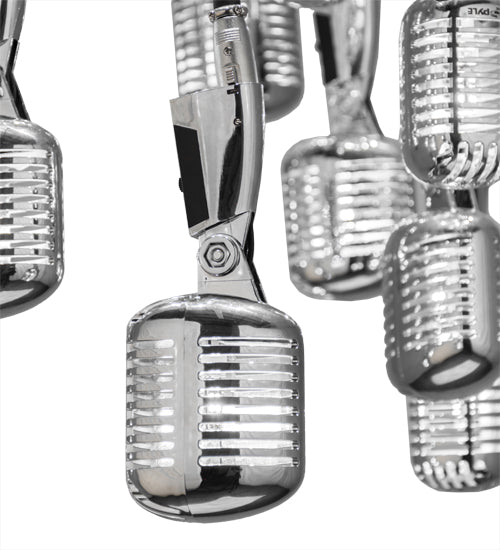 Meyda Lighting Phonic 48" 30-Light Chrome Cascading Pendant Light