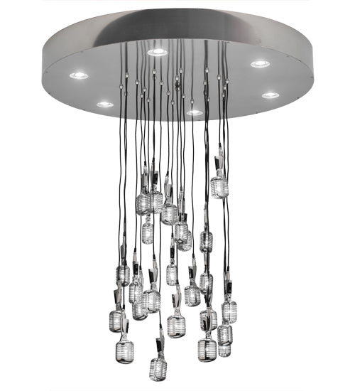Meyda Lighting Phonic 48" 30-Light Chrome Cascading Pendant Light