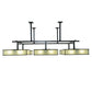 Meyda Lighting Piazza 103" 48-Light Timeless Bronze Semi-flush Mount Light With Beige Oatmeal Linen Shade