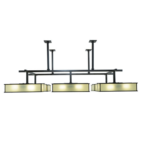 Meyda Lighting Piazza 103" 48-Light Timeless Bronze Semi-flush Mount Light With Beige Oatmeal Linen Shade