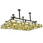 Meyda Lighting Piazza 103" 48-Light Timeless Bronze Semi-flush Mount Light With Beige Oatmeal Linen Shade