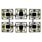 Meyda Lighting Piazza 103" 48-Light Timeless Bronze Semi-flush Mount Light With Beige Oatmeal Linen Shade