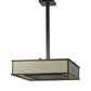 Meyda Lighting Piazza 29" 8-Light Timeless Bronze Island Pendant Light With Beige Provostone Idalight Shade