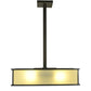 Meyda Lighting Piazza 29" 8-Light Timeless Bronze Island Pendant Light With Beige Provostone Idalight Shade