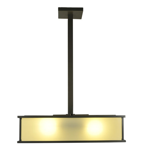 Meyda Lighting Piazza 29" 8-Light Timeless Bronze Island Pendant Light With Beige Provostone Idalight Shade