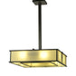 Meyda Lighting Piazza 29" 8-Light Timeless Bronze Island Pendant Light With Beige Provostone Idalight Shade