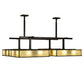 Meyda Lighting Piazza 68" 32-Light Timeless Bronze Semi-flush Mount Light With Beige Shade Glass