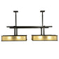 Meyda Lighting Piazza 68" 32-Light Timeless Bronze Semi-flush Mount Light With Beige Shade Glass