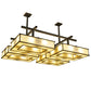 Meyda Lighting Piazza 68" 32-Light Timeless Bronze Semi-flush Mount Light With Beige Shade Glass