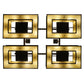 Meyda Lighting Piazza 68" 32-Light Timeless Bronze Semi-flush Mount Light With Beige Shade Glass