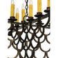 Meyda Lighting Picadilly 71" 23-Light Antique Copper Oblong Chandelier With Faux Candlelight
