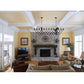 Meyda Lighting Picadilly 71" 23-Light Antique Copper Oblong Chandelier With Faux Candlelight