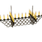 Meyda Lighting Picadilly 71" 23-Light Antique Copper Oblong Chandelier With Faux Candlelight