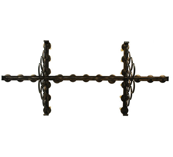 Meyda Lighting Picadilly 71" 23-Light Antique Copper Oblong Chandelier With Faux Candlelight