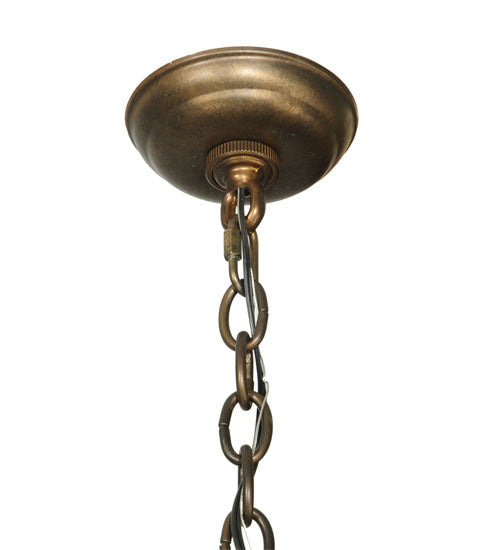 Meyda Lighting Picadilly 71" 23-Light Antique Copper Oblong Chandelier With Faux Candlelight