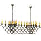Meyda Lighting Picadilly 71" 23-Light Antique Copper Oblong Chandelier With Faux Candlelight