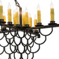 Meyda Lighting Picadilly 71" 23-Light Timeless Bronze Chandelier With Ivory Faux Candlelight