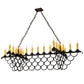 Meyda Lighting Picadilly 71" 23-Light Timeless Bronze Chandelier With Ivory Faux Candlelight