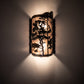 Meyda Lighting Pickard 8" 2-Light Dark Burnished Antique Copper Wall Sconce With Silver Mica Shade Glass