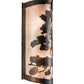 Meyda Lighting Pickard 8" 2-Light Dark Burnished Antique Copper Wall Sconce With Silver Mica Shade Glass