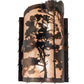 Meyda Lighting Pickard 8" 2-Light Dark Burnished Antique Copper Wall Sconce With Silver Mica Shade Glass