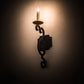 Meyda Lighting Piero 5" Antiqutiy Highlights Wall Sconce With Amber Faux Candlelight