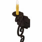 Meyda Lighting Piero 5" Antiqutiy Highlights Wall Sconce With Amber Faux Candlelight