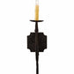 Meyda Lighting Piero 5" Antiqutiy Highlights Wall Sconce With Amber Faux Candlelight