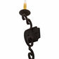 Meyda Lighting Piero 5" Antiqutiy Highlights Wall Sconce With Amber Faux Candlelight