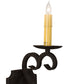 Meyda Lighting Piero 5" Antiqutiy Highlights Wall Sconce With Amber Faux Candlelight