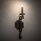 Meyda Lighting Piero 5" Gilded Tobacco Wall Sconce With Faux Candelabra Lamp