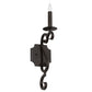 Meyda Lighting Piero 5" Gilded Tobacco Wall Sconce With Faux Candelabra Lamp