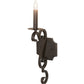 Meyda Lighting Piero 5" Gilded Tobacco Wall Sconce With Faux Candelabra Lamp