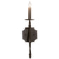 Meyda Lighting Piero 5" Gilded Tobacco Wall Sconce With Faux Candelabra Lamp