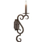 Meyda Lighting Piero 5" Gilded Tobacco Wall Sconce With Faux Candelabra Lamp