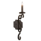 Meyda Lighting Piero 5" Gilded Tobacco Wall Sconce With Faux Candelabra Lamp