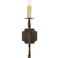 Meyda Lighting Piero 5" Gilded Tobacco Wall Sconce With Ivory Faux Candlelight