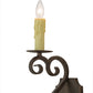 Meyda Lighting Piero 5" Gilded Tobacco Wall Sconce With Ivory Faux Candlelight
