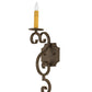 Meyda Lighting Piero 5" Golden Bronze Wall Sconce With Amber Faux Candlelight
