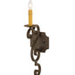 Meyda Lighting Piero 5" Golden Bronze Wall Sconce With Amber Faux Candlelight